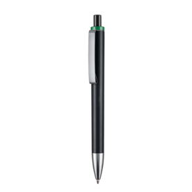 Kugelschreiber EXOS SOFT–schwarz/minze-grün bedrucken, Art.-Nr. 07601_1500_1001